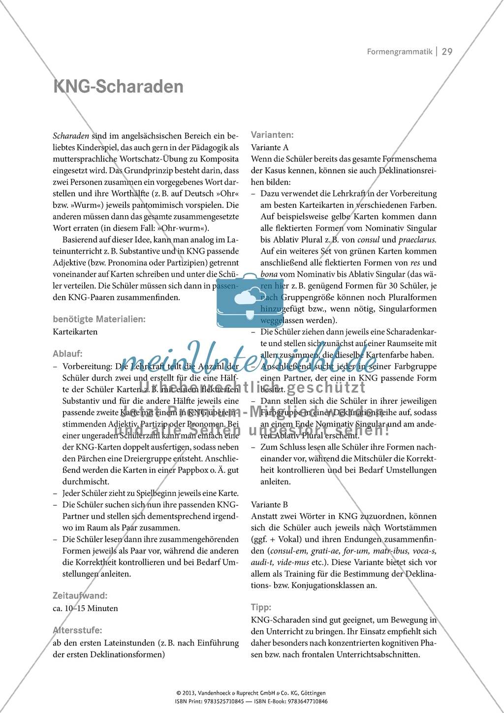 Crossover Englisch - Latein: Erläuterung von Übungen zur Formengrammatik Preview 5