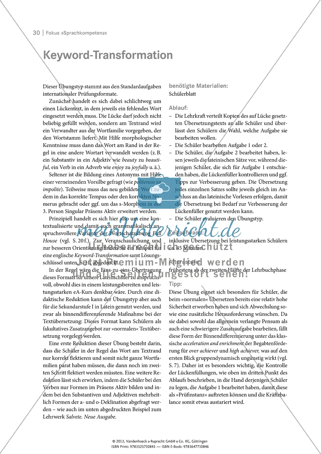 Crossover Englisch - Latein: Erläuterung von Übungen zur Formengrammatik Preview 6