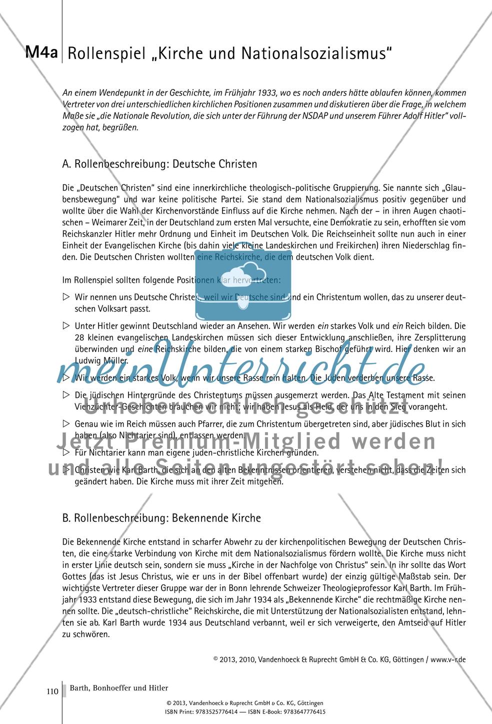 Barth, Bonhoeffer und Hitler: Die Grenzen kirchlichen Handelns im Nationalsozialismus Preview 11