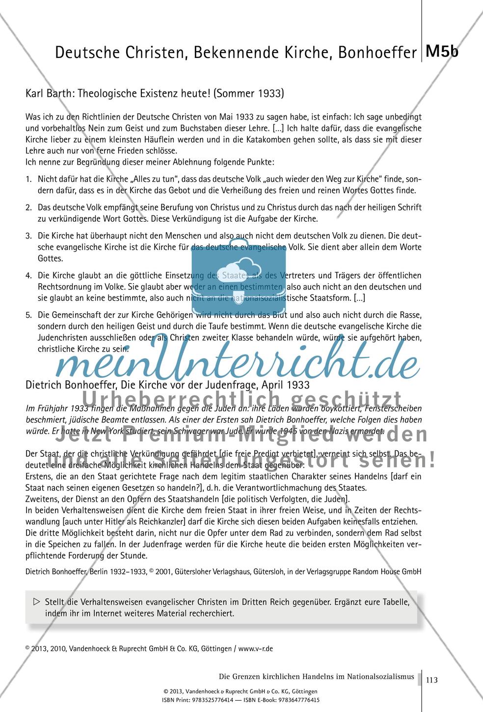 Barth, Bonhoeffer und Hitler: Die Grenzen kirchlichen Handelns im Nationalsozialismus Preview 14
