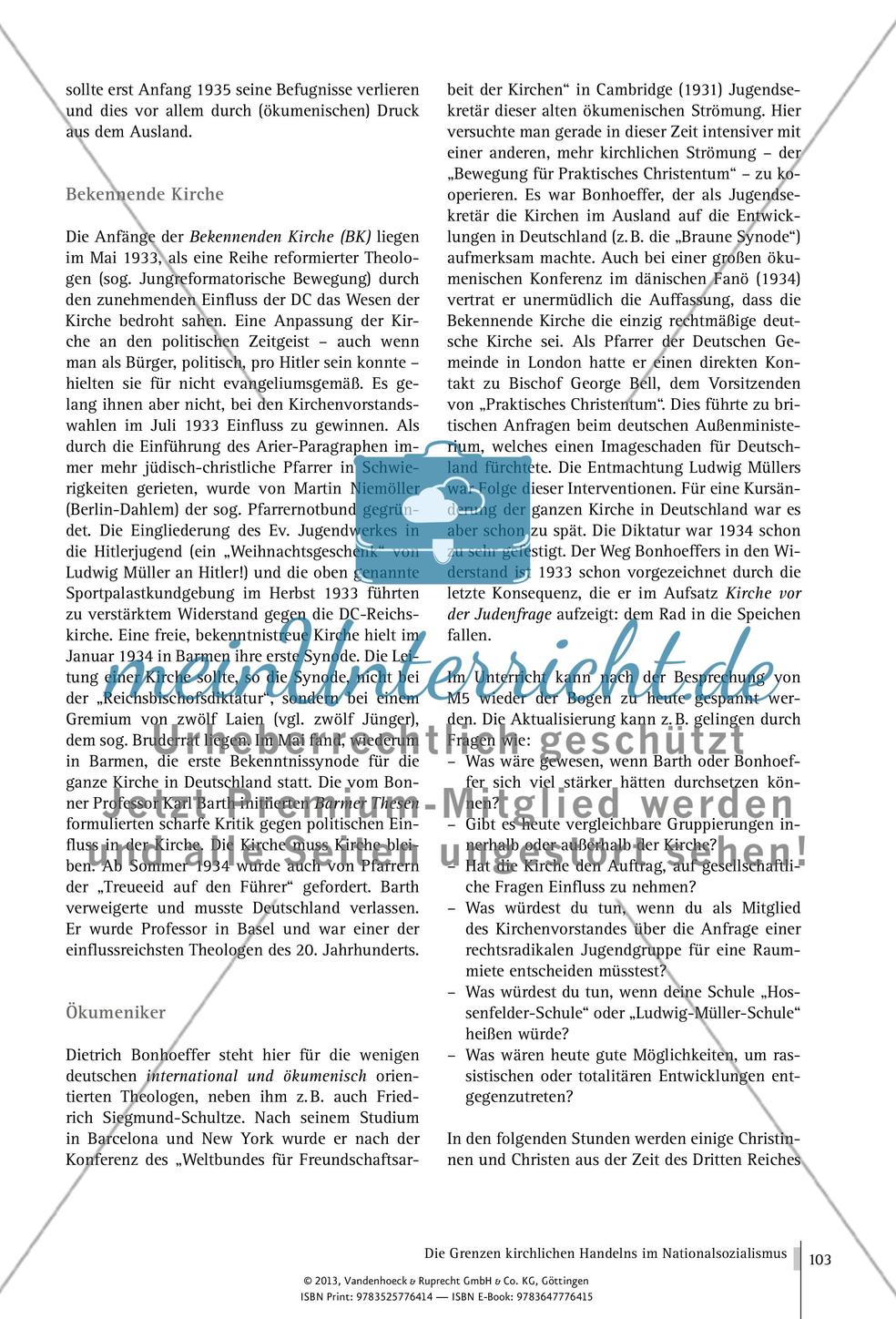 Barth, Bonhoeffer und Hitler: Die Grenzen kirchlichen Handelns im Nationalsozialismus Preview 4