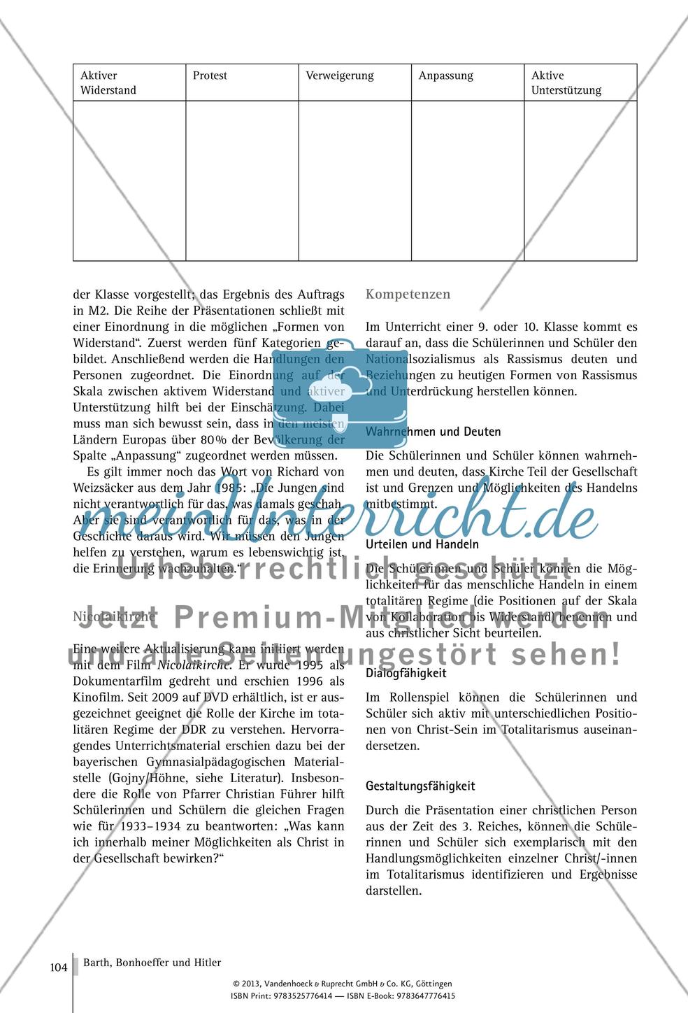 Barth, Bonhoeffer und Hitler: Die Grenzen kirchlichen Handelns im Nationalsozialismus Preview 5