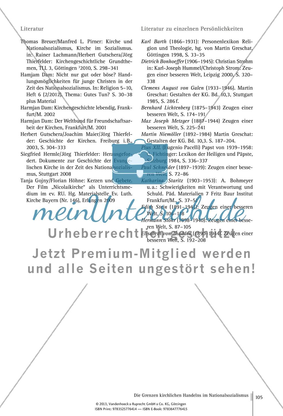 Barth, Bonhoeffer und Hitler: Die Grenzen kirchlichen Handelns im Nationalsozialismus Preview 6