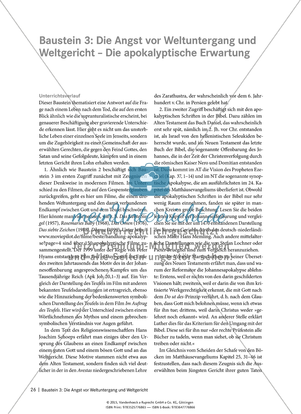 Die Angst vor Weltuntergang und Weltgericht - Die apokalyptische Erwartung: Kampf zwischen Gott und dem Teufel Preview 1