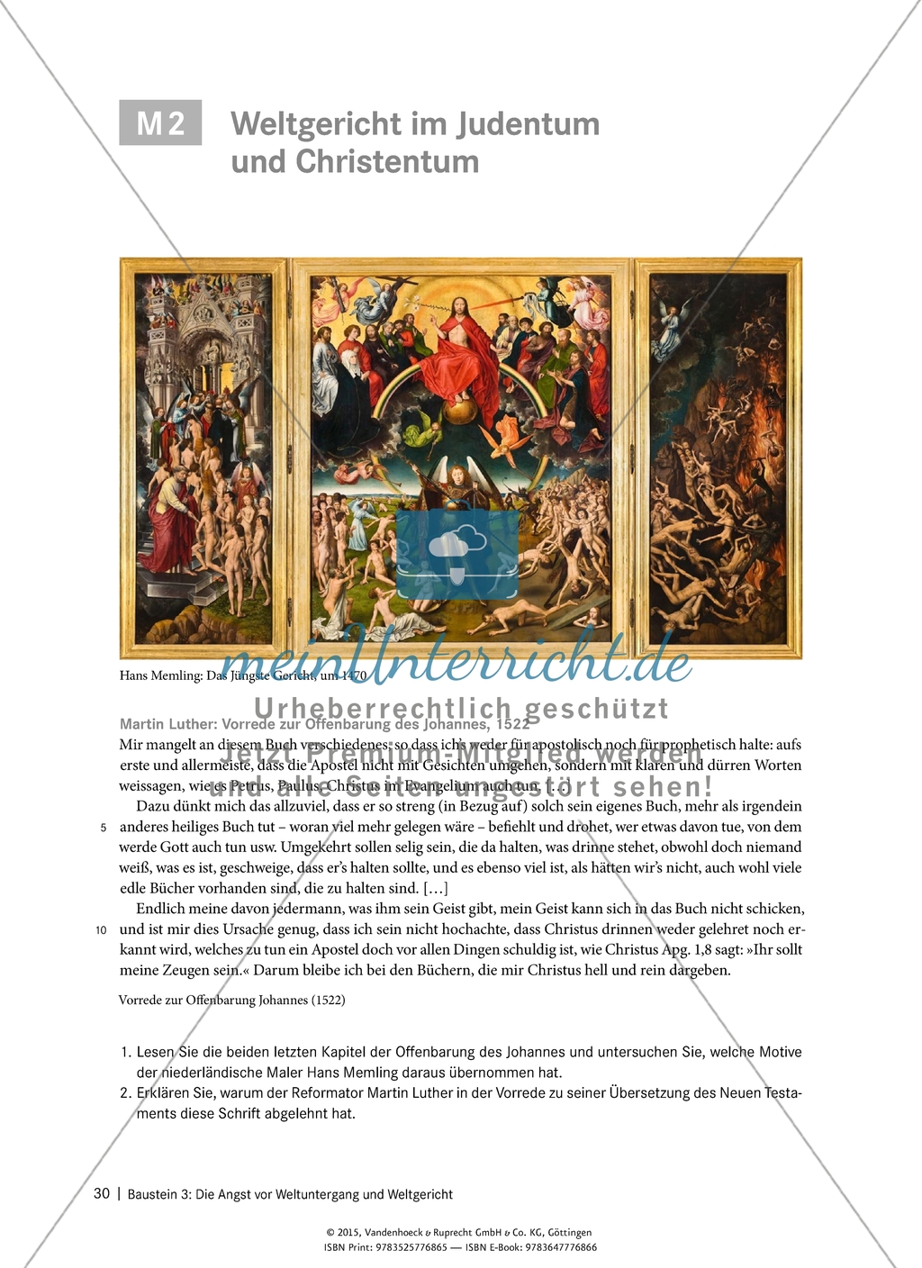 Die Angst vor Weltuntergang und Weltgericht - Die apokalyptische Erwartung: Weltgericht im Judentum und Christentum Preview 3