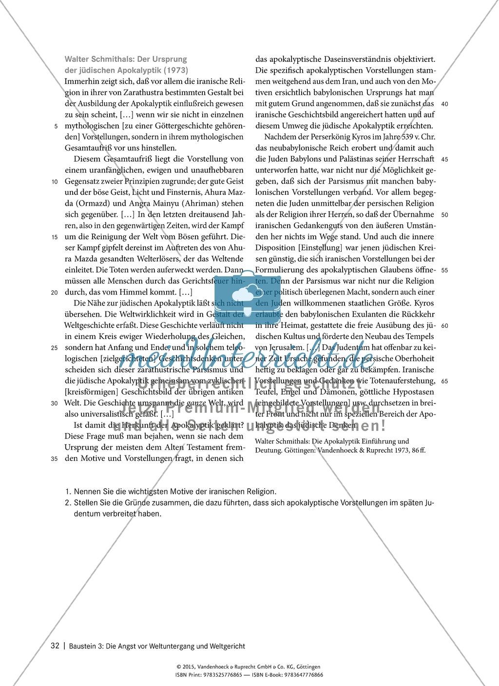 Die Angst vor Weltuntergang und Weltgericht - Die apokalyptische Erwartung: Weltgericht im Judentum und Christentum Preview 5