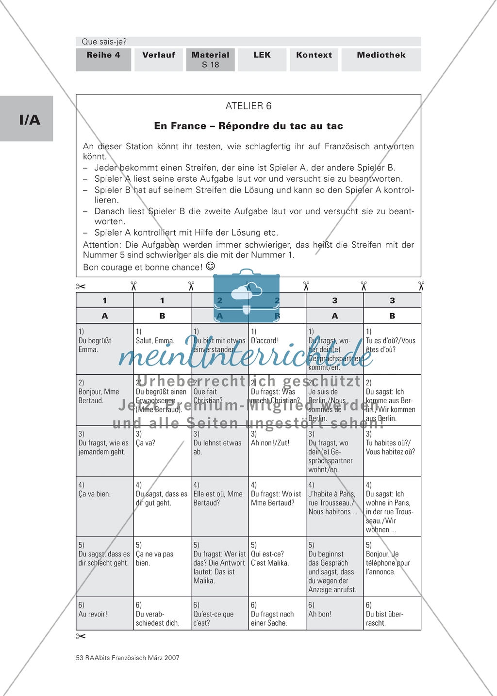 Übung für Lernanfänger zu authentischen Kommunikationssituationen. Preview 1