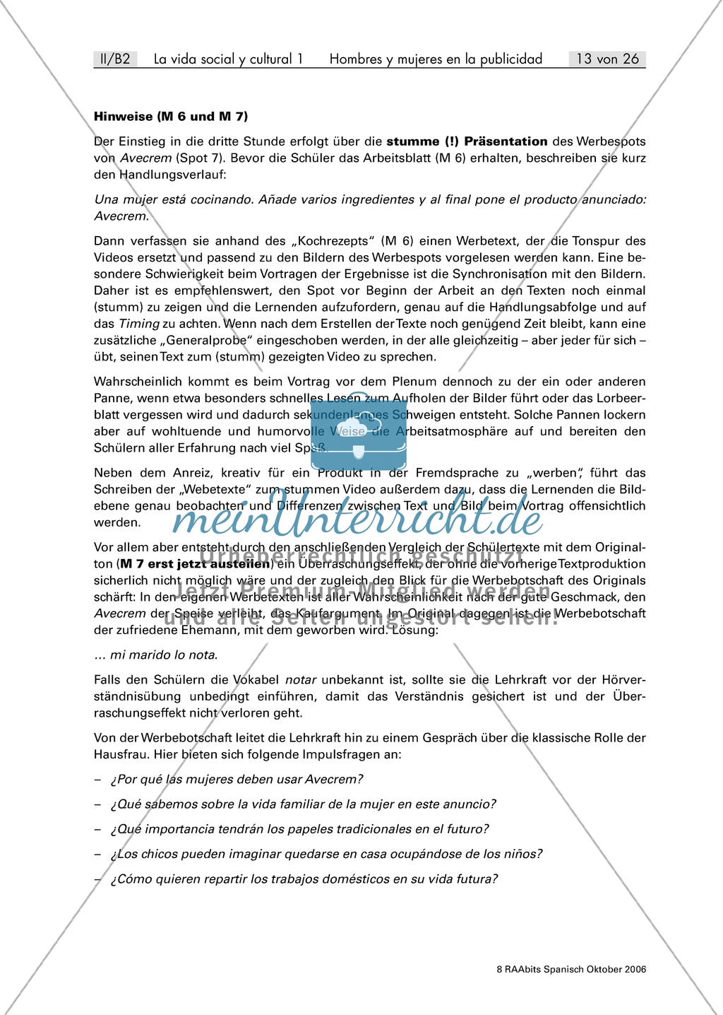 Erstellen einer eigenen Tonspur zum Werbespot von Avecrem und Vergleich mit Original Preview 2