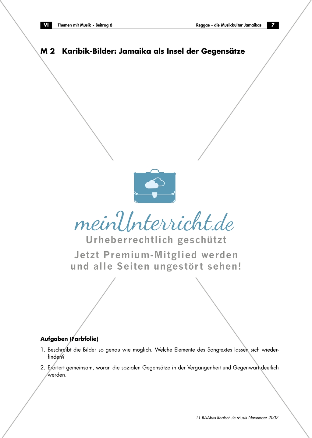 Die Insel Jamaika und ihre verschiedenen Facetten: Arbeitsmaterial mit Erläuterungen Preview 2