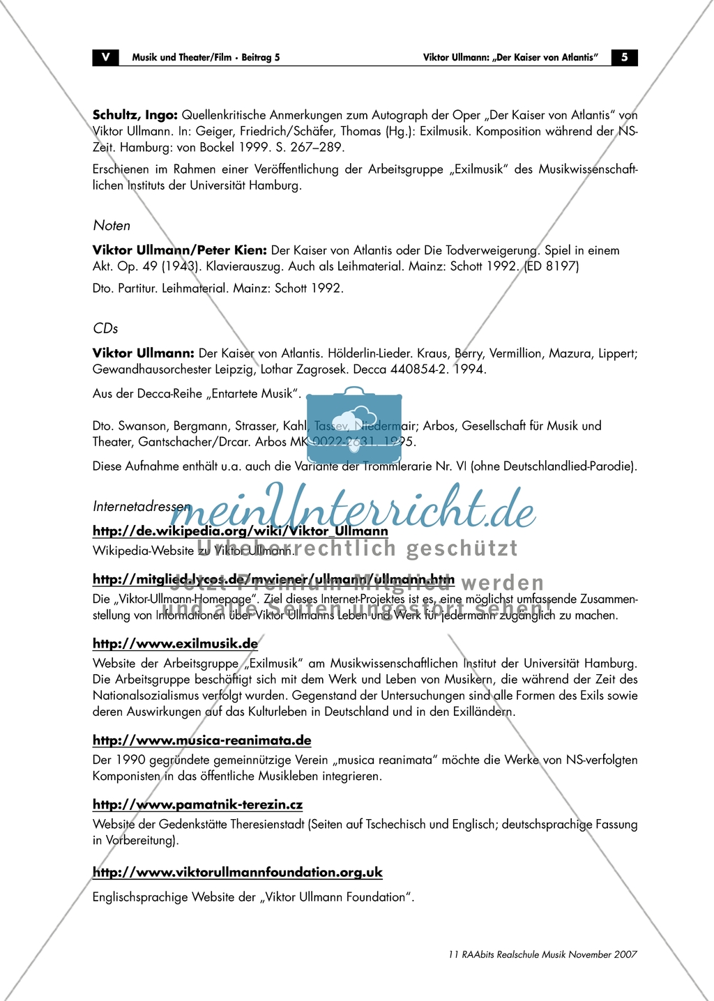 Auswahlbibliografie zu Ullmanns