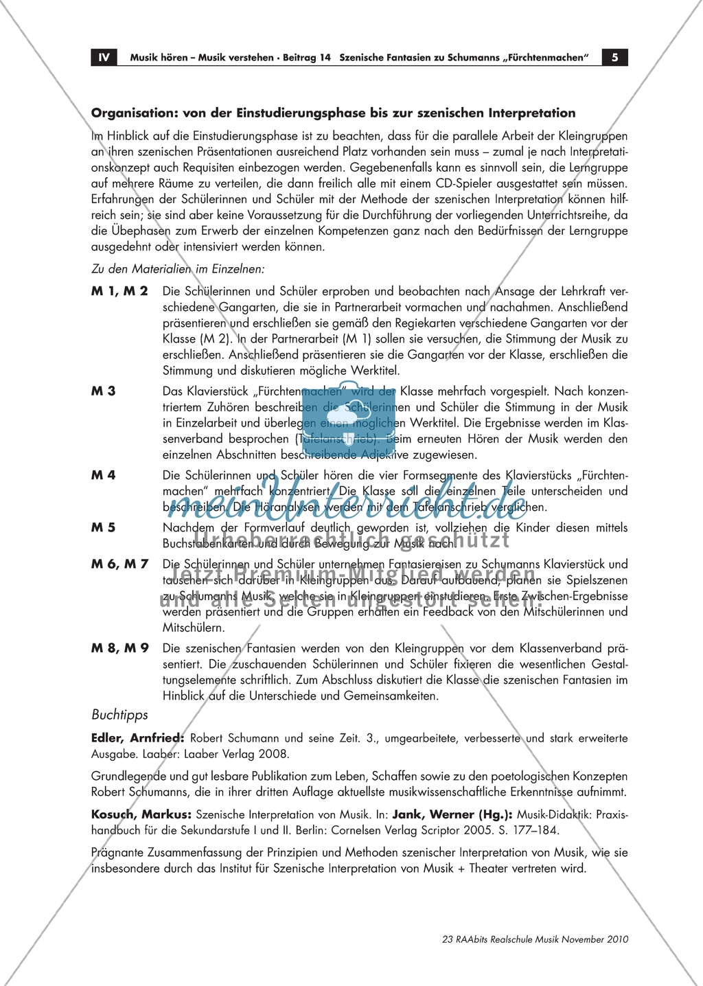 Auswahlbibliografie zu Robert Schumanns Klavierstück