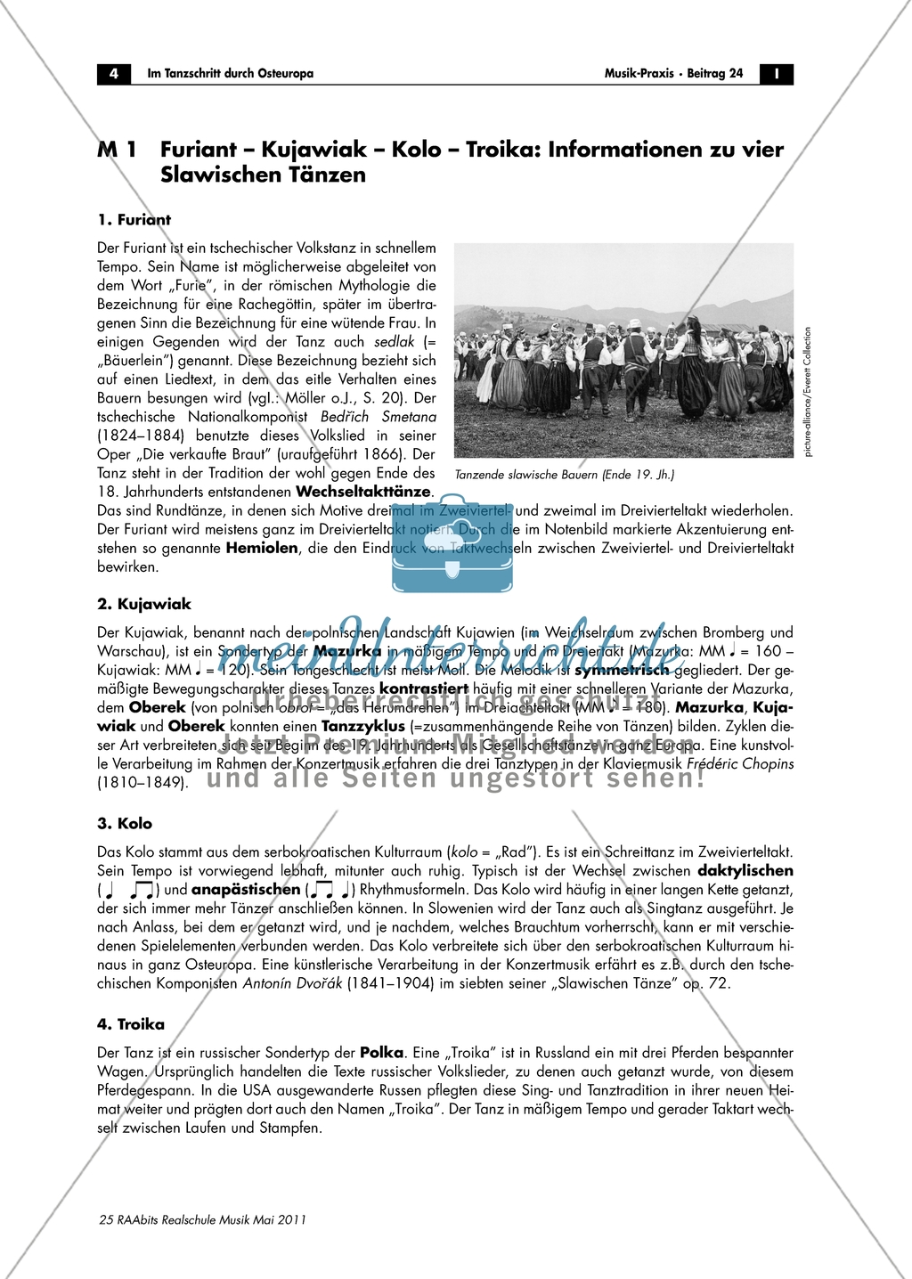 Furiant - Kujawiak - Kolo - Troika: Informationen zu vier
slawischen Tänzen Preview 1