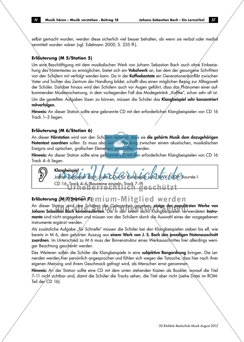 Johann Sebastian Bach: Die Kaffeekantate. Arbeitsmaterial mit Erläuterungen Preview 3