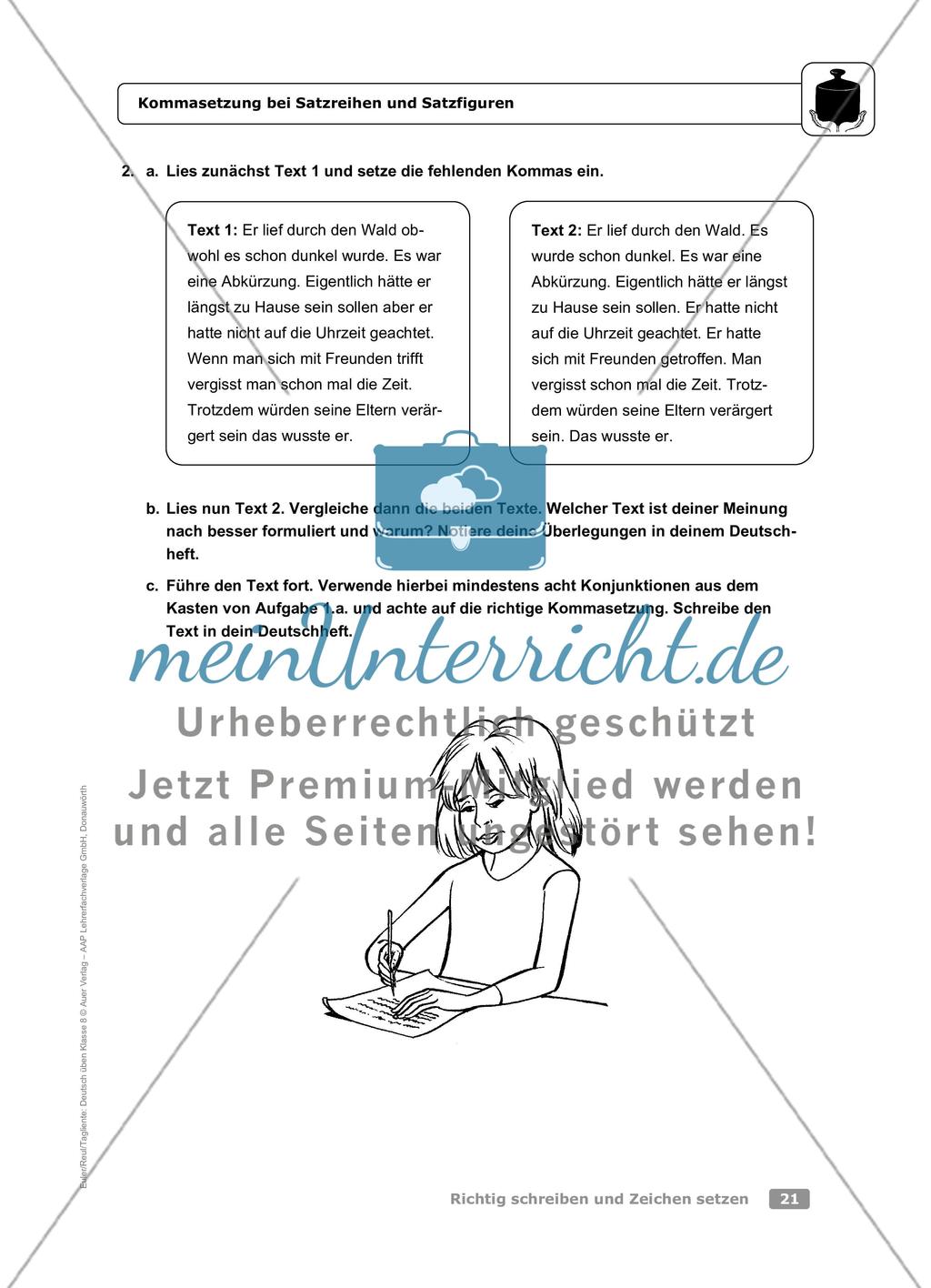 Kommasetzung bei Satzreihen und Satzgefügen Preview 6
