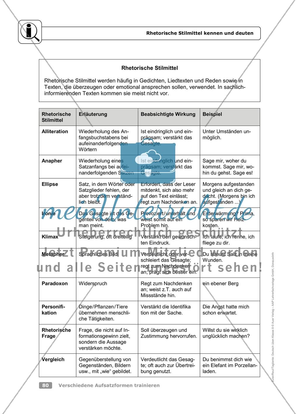 Rhetorische Stilmittel Preview 1