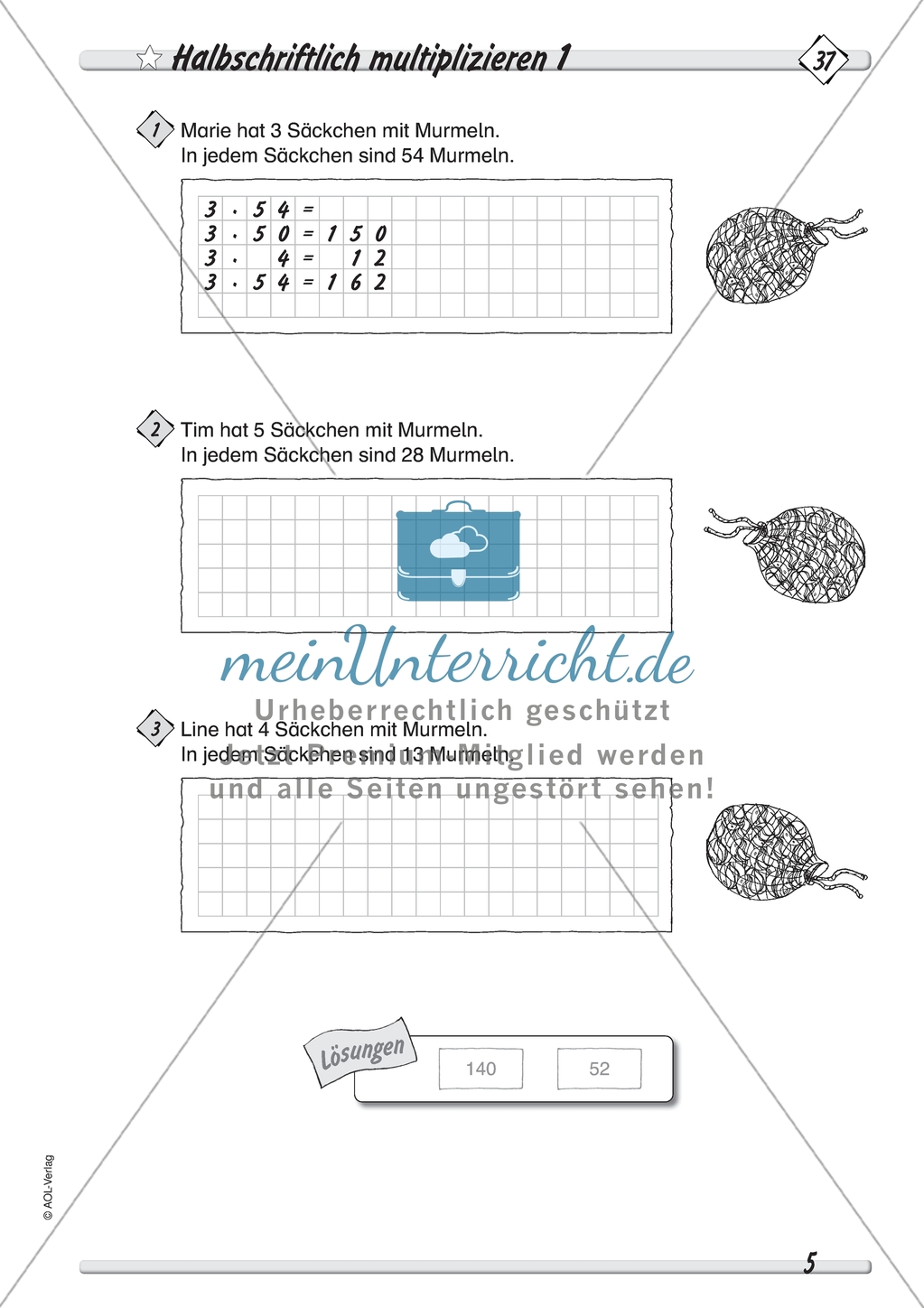 Differenziertes Übungsmaterial zum Multiplizieren - halbschriftliches Rechnen. Preview 1