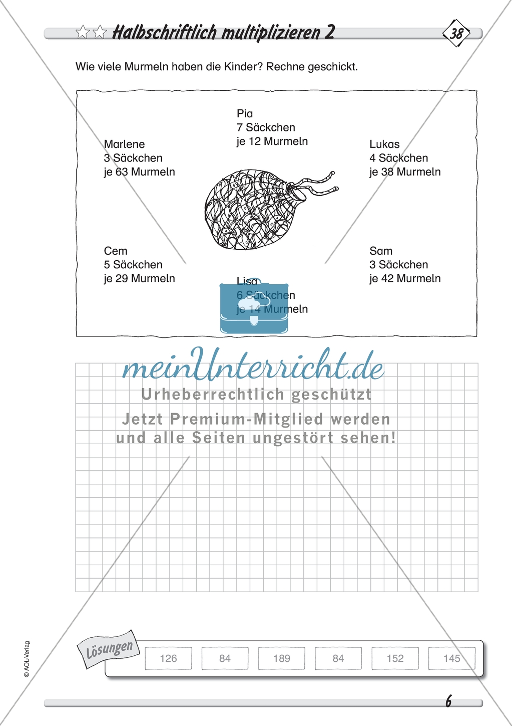 Differenziertes Übungsmaterial zum Multiplizieren - halbschriftliches Rechnen. Preview 2