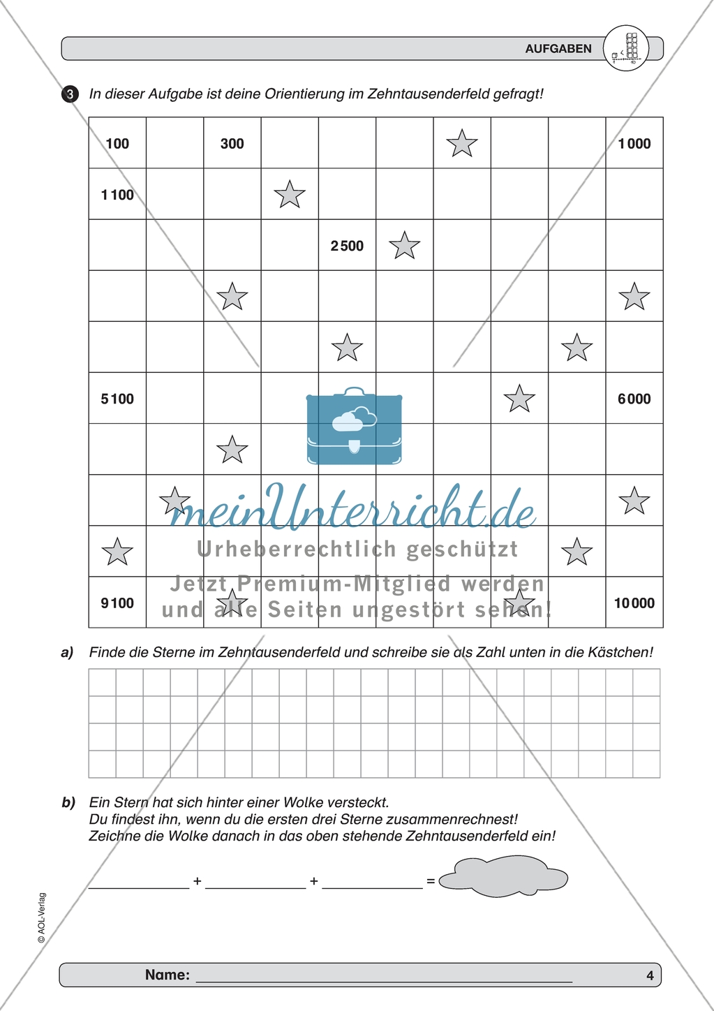 Material zur Verbesserung der Grundfähigkeiten im Zahlenraum - Zahlen in der Hundertertafel anordnen. Preview 4