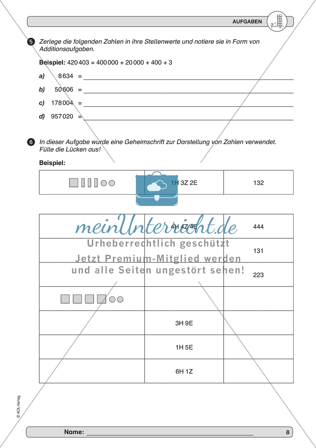 Material zur Verbesserung der Grundfähigkeiten im Zahlenraum - Verschiedene Zahldarstellungen. Preview 3