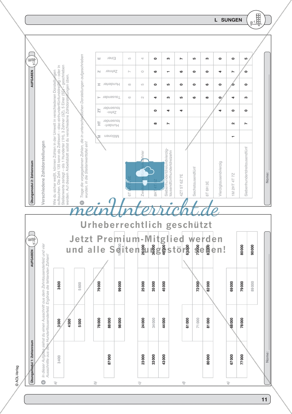 Material zur Verbesserung der Grundfähigkeiten im Zahlenraum - Verschiedene Zahldarstellungen. Preview 4