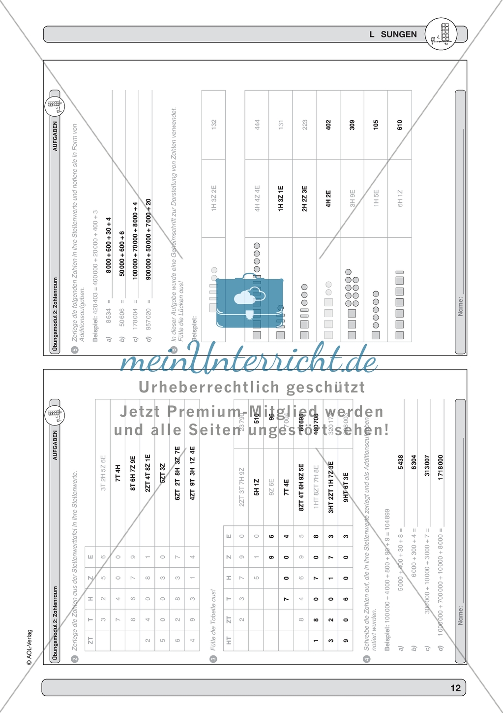 Material zur Verbesserung der Grundfähigkeiten im Zahlenraum - Verschiedene Zahldarstellungen. Preview 5