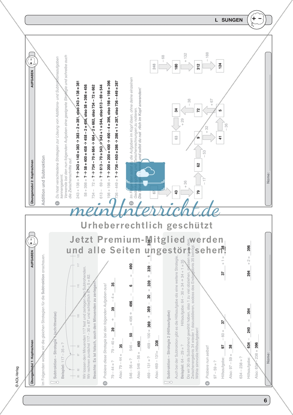 Material zur Verbesserung der Grundfähigkeiten im Kopfrechnen - Addition. Preview 5