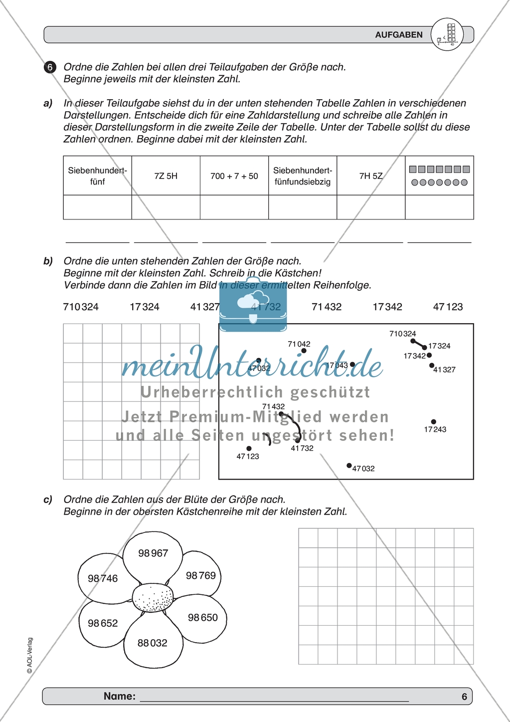 Material zur Verbesserung der Grundfähigkeiten im Zahlenraum - Zahlenstrahl und Zahlenrelationen. Preview 4