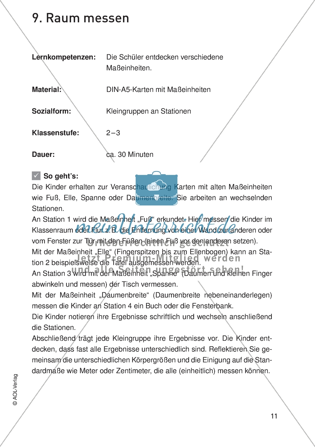 Bewegter Matheunterricht - Maßeinheiten spielerisch entdecken. Preview 1