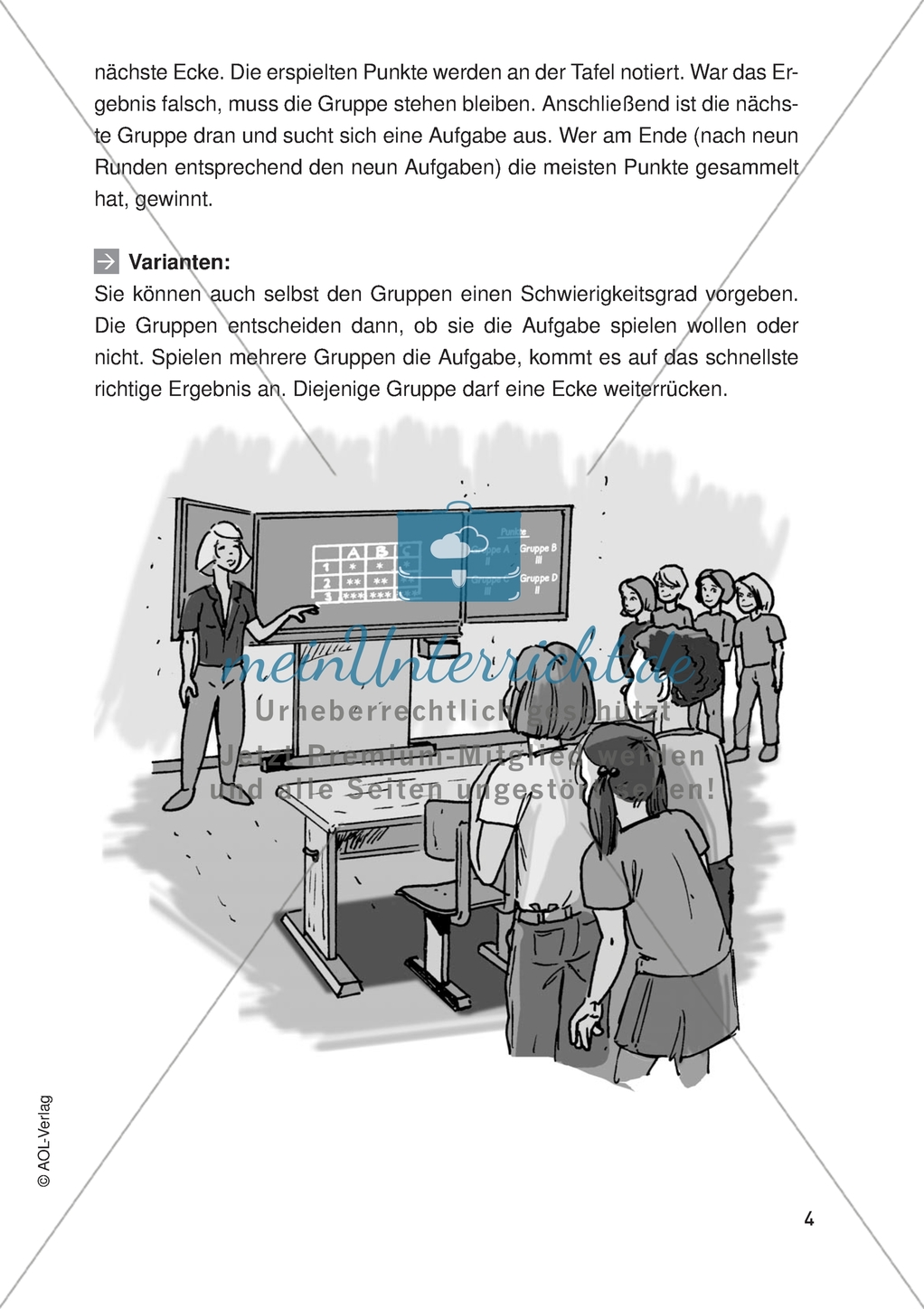 Bewegter Mathematikunterricht - Eckenrechnen mit Plan Preview 2