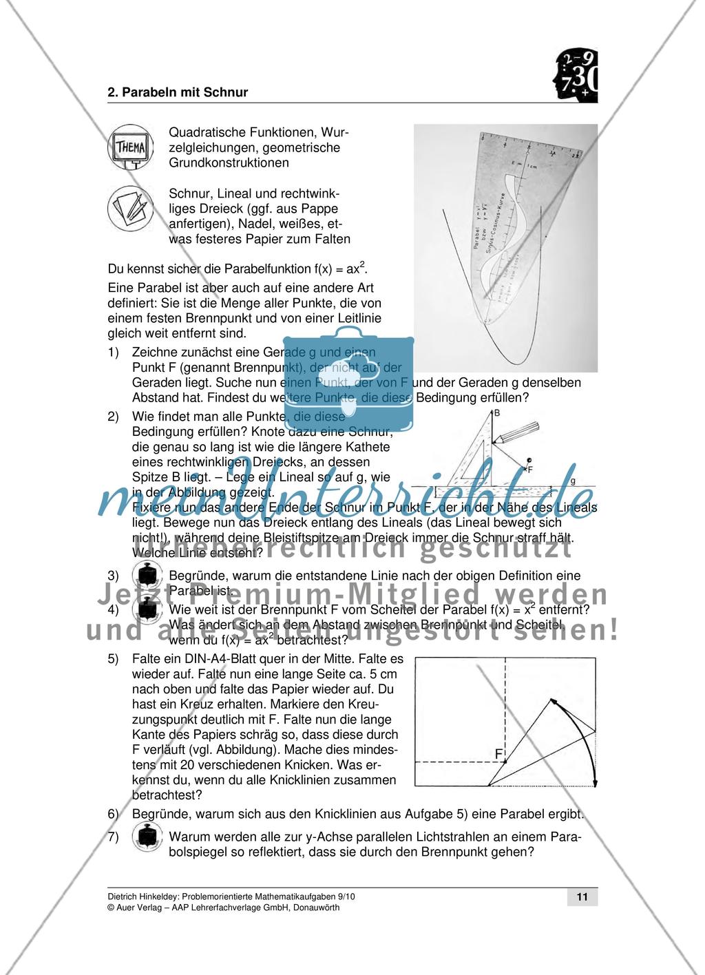 Parabeln mit Schnur Preview 1