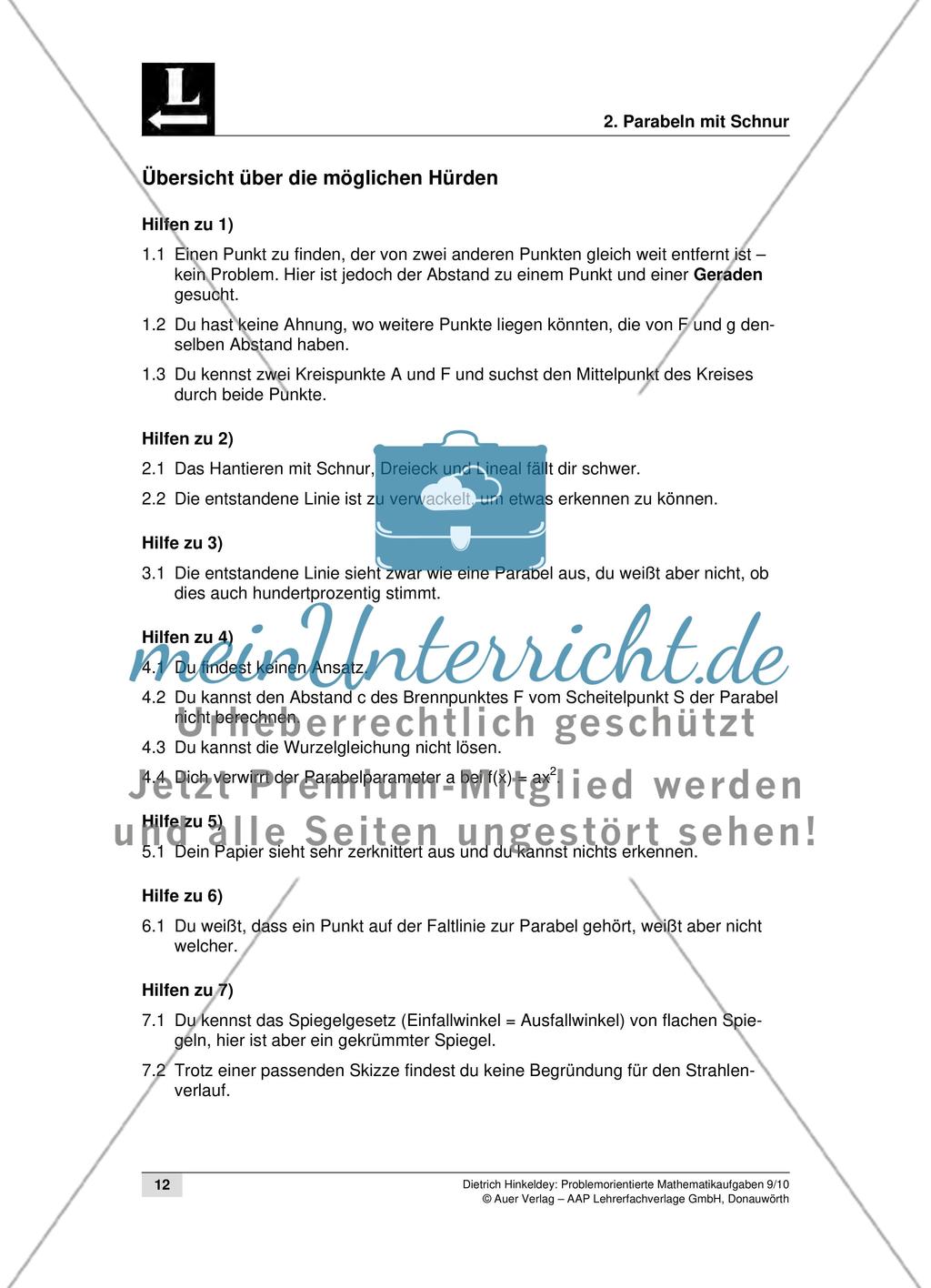 Parabeln mit Schnur Preview 2