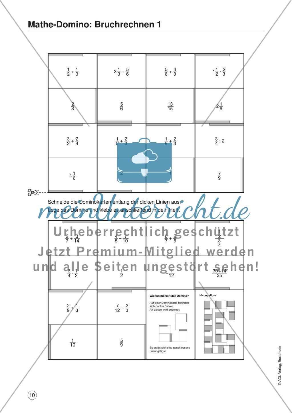 Algebra: Bruchrechnen Preview 1