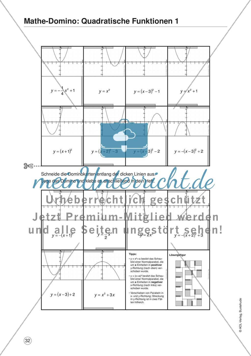 Quadratische Funktionen Preview 1