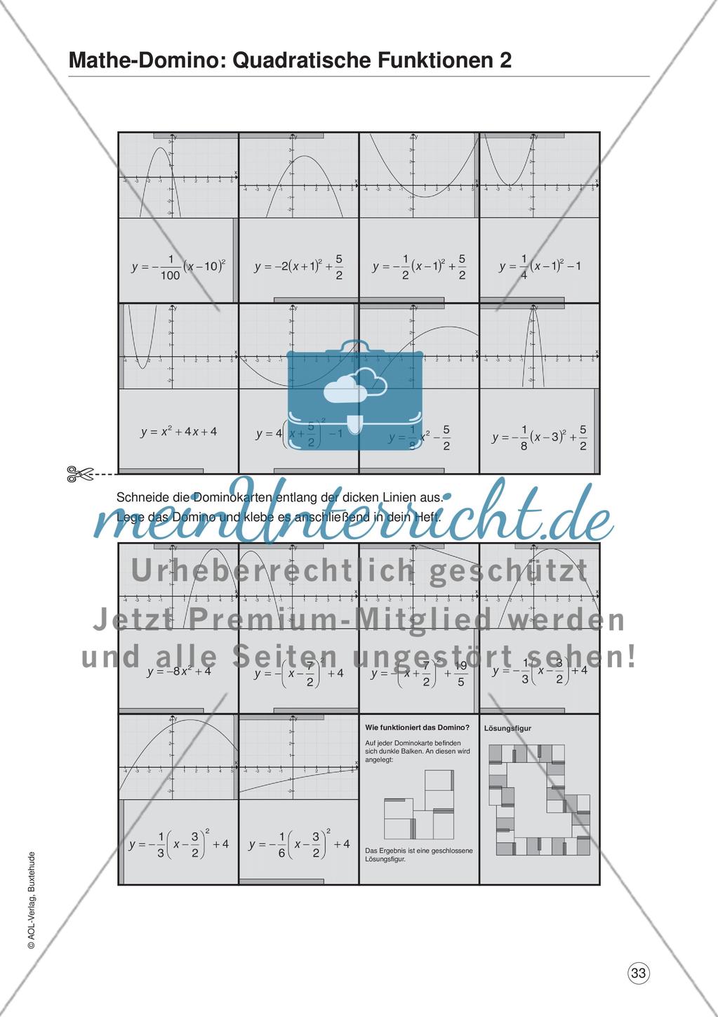 Quadratische Funktionen Preview 2