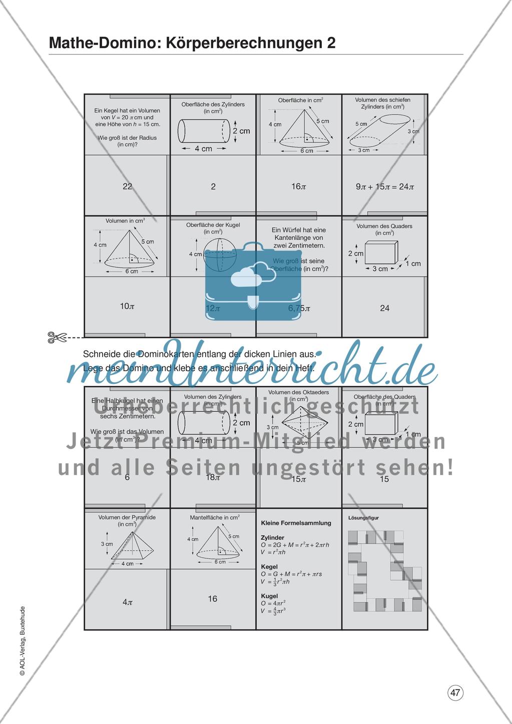 Körperberechnungen Preview 2