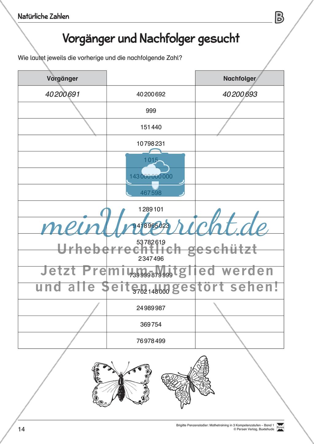 Vorgänger und Nachfolger gesucht (Kompetenzstufe B) Preview 1