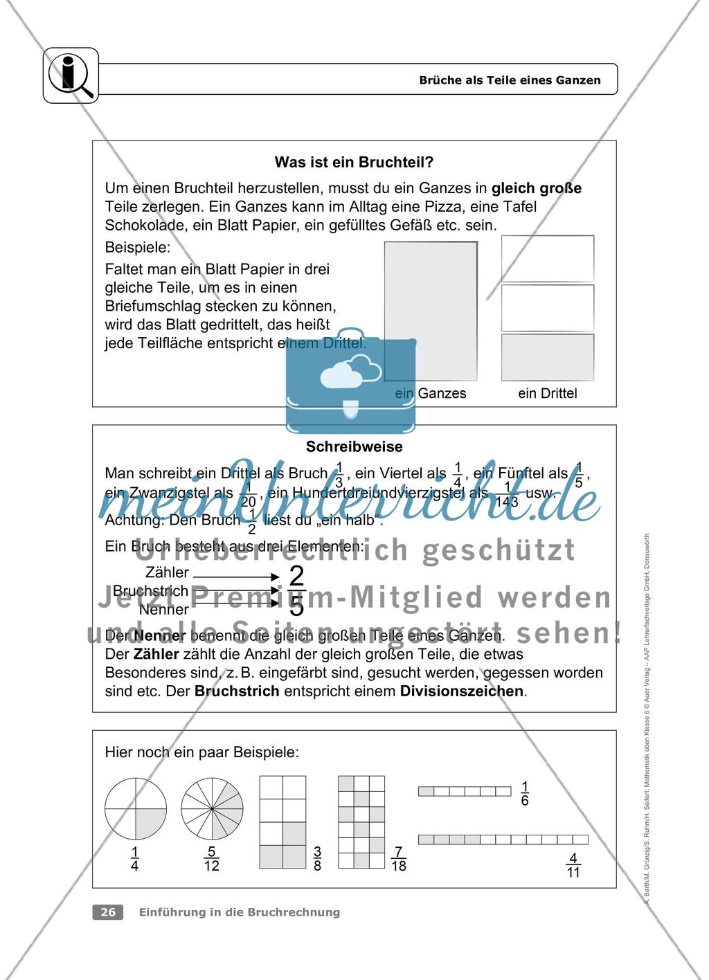 Brüche als Teile eines Ganzen Preview 1