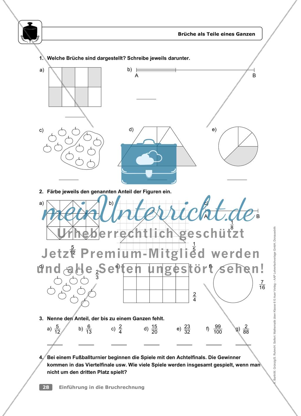 Brüche als Teile eines Ganzen Preview 3