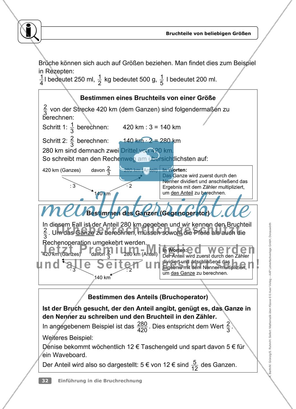 Bruchteile von beliebigen Größen Preview 1