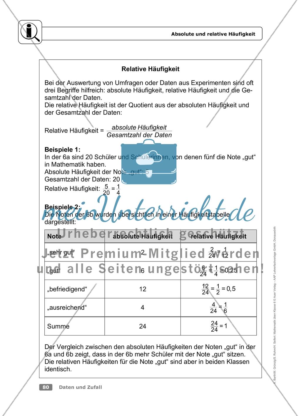 Absolute und relative Häufigkeit Preview 1