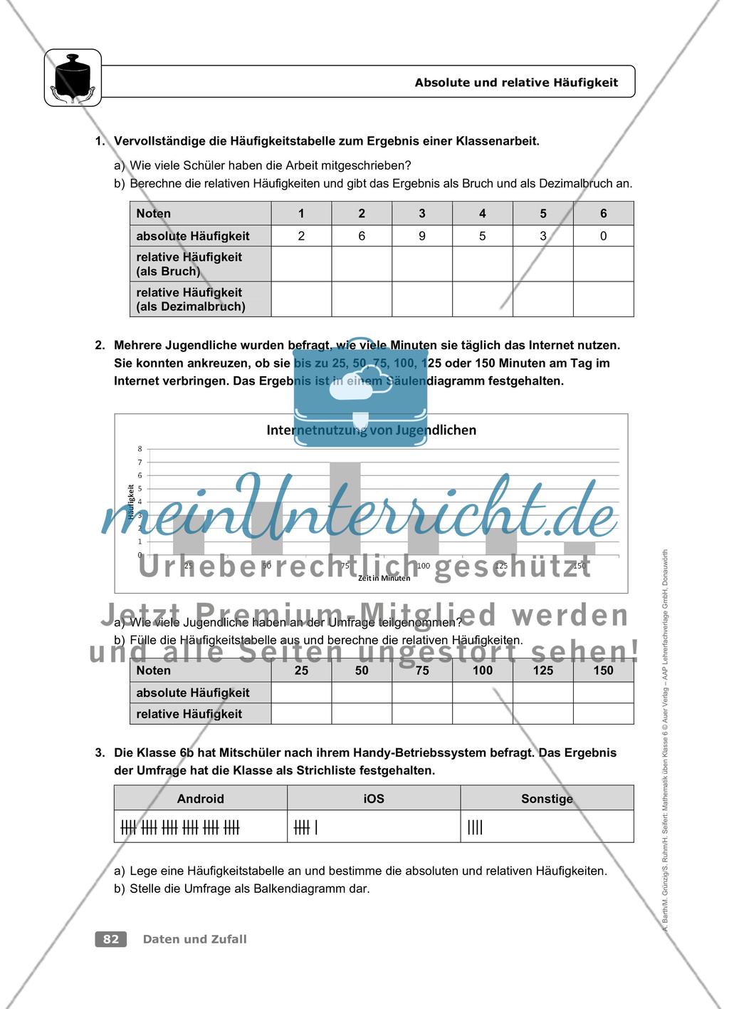 Absolute und relative Häufigkeit Preview 3