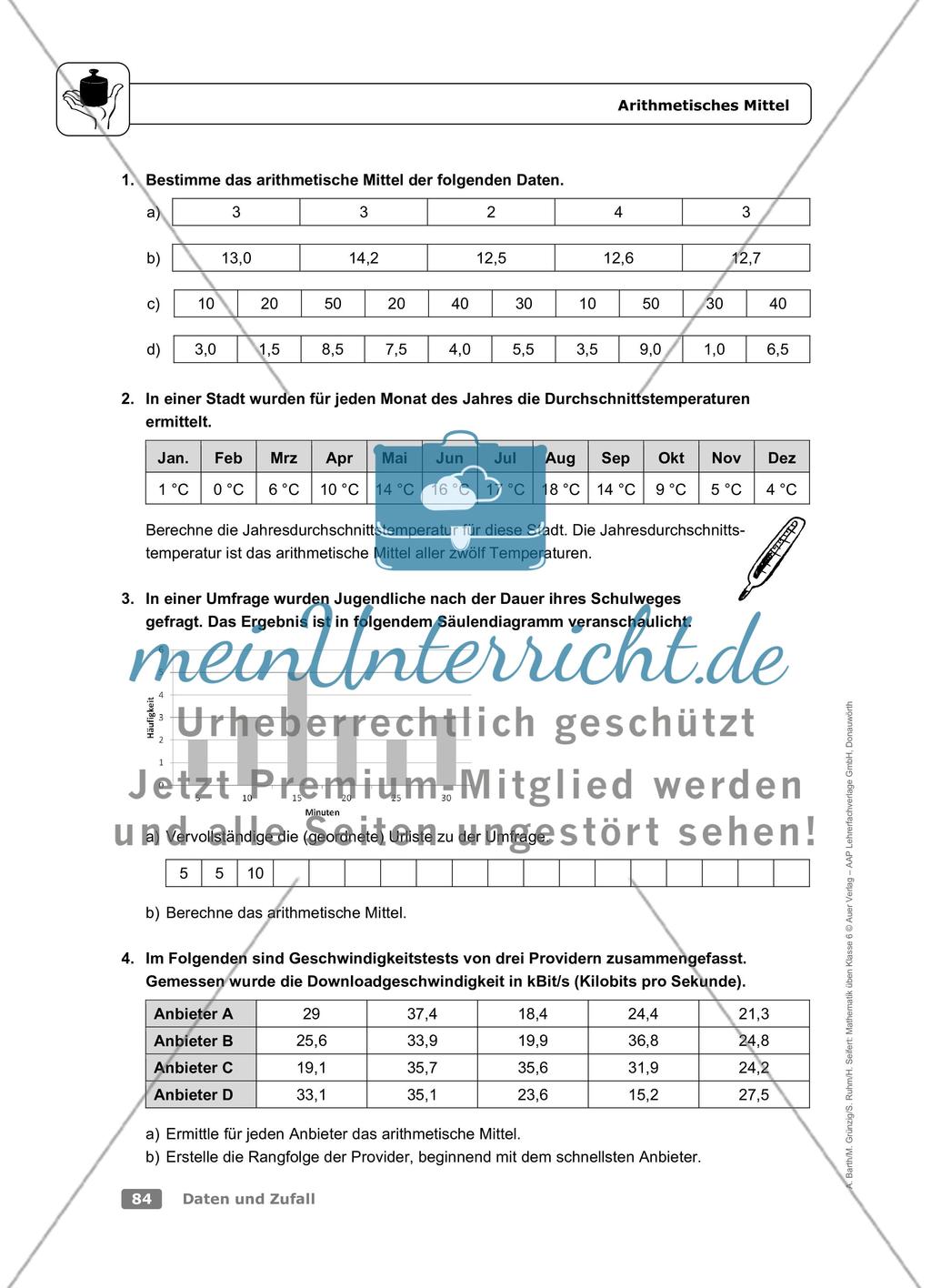 Arithmetisches Mittel Preview 2