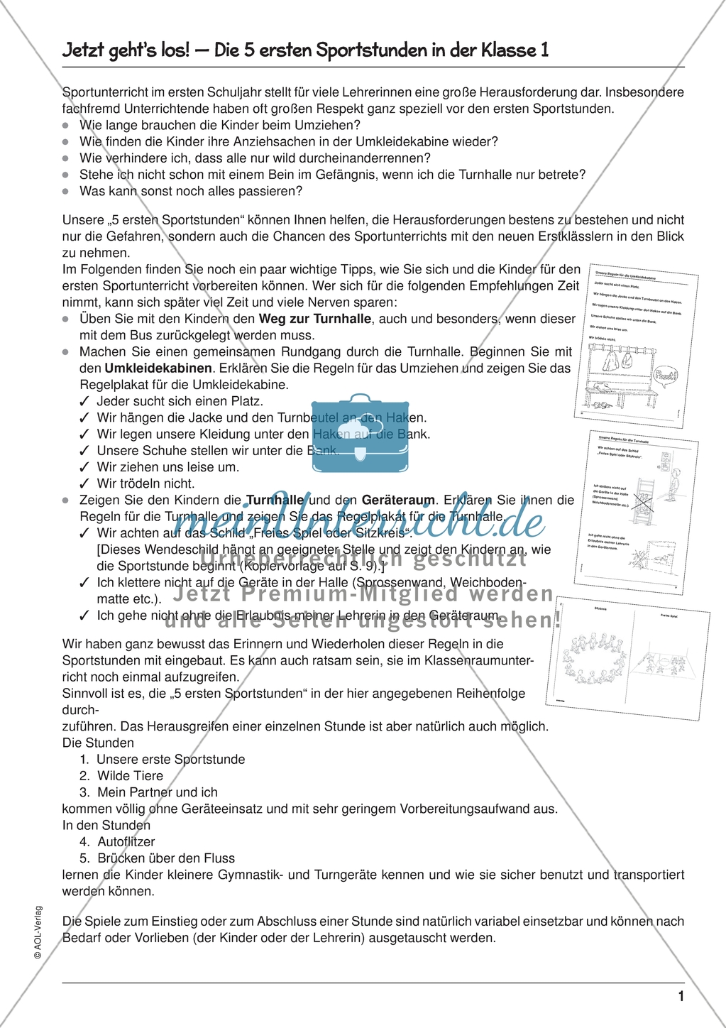 Anfangsunterricht - die ersten Sportstunden in Klasse 1 - Autoflitzer. Preview 1