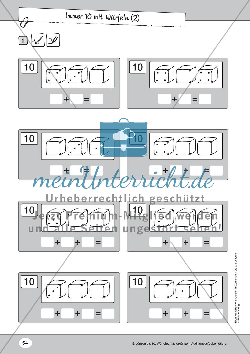 Immer 10 mit Würfeln Preview 2