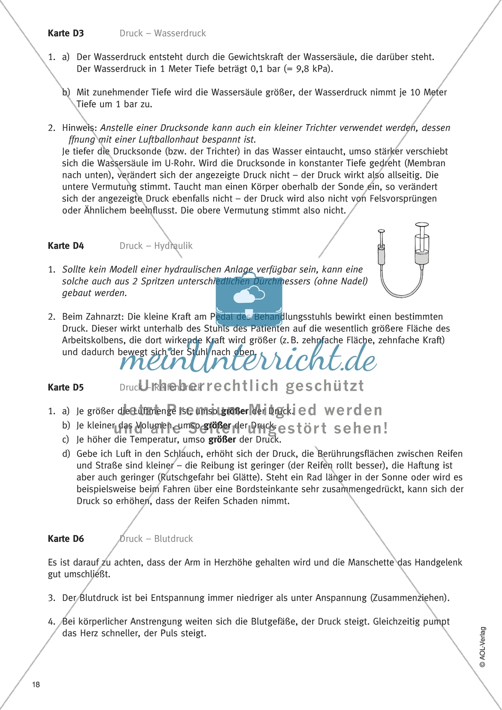 Blutdruck - Arbeitsblatt mit Aufgaben und Versuchen Preview 2