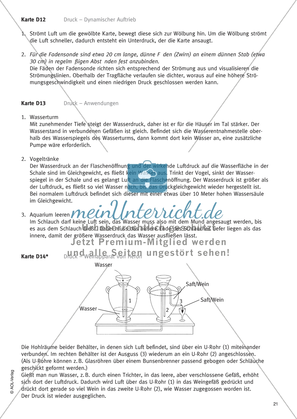 Dynamischer Auftrieb - Arbeitsblatt zum Auftrieb bei Fluggeräten Preview 2