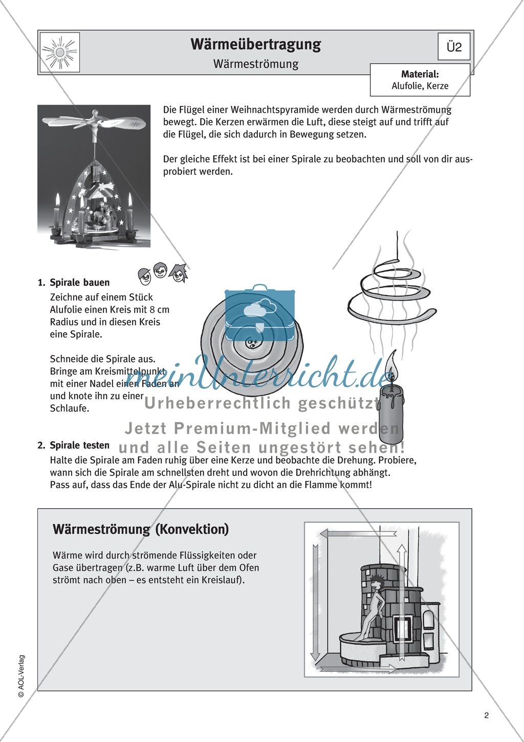 Wärmelehre - Untersuchung der Wärmeströmung mit Spiralen Preview 1