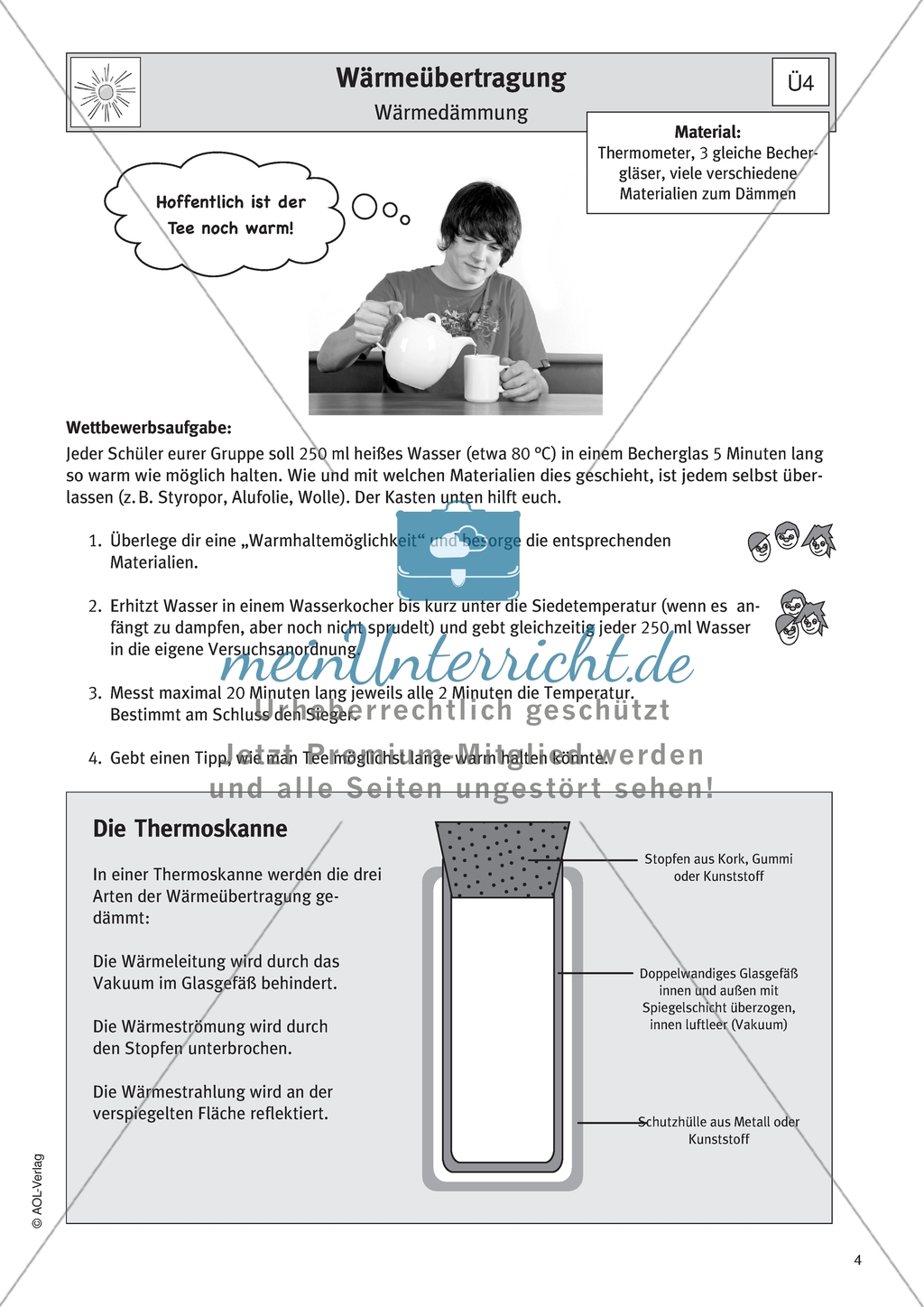 Wärmelehre - Wettbewerb zur Wärmedämmung Preview 1