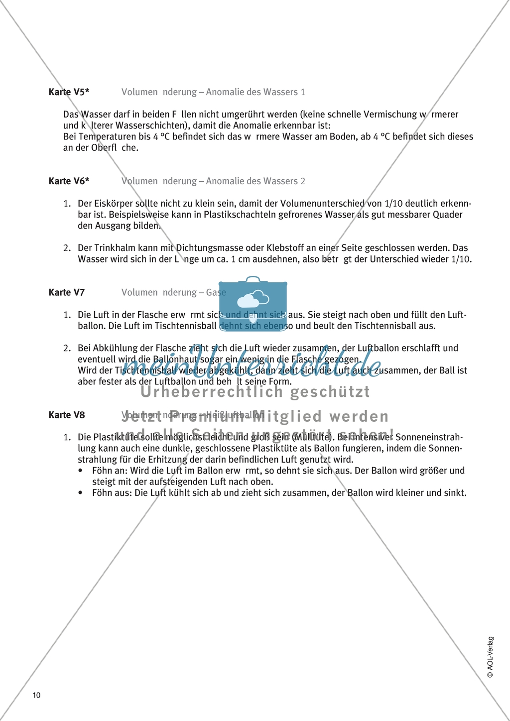 Wärmelehre - Volumenänderung bei Gasen Preview 2