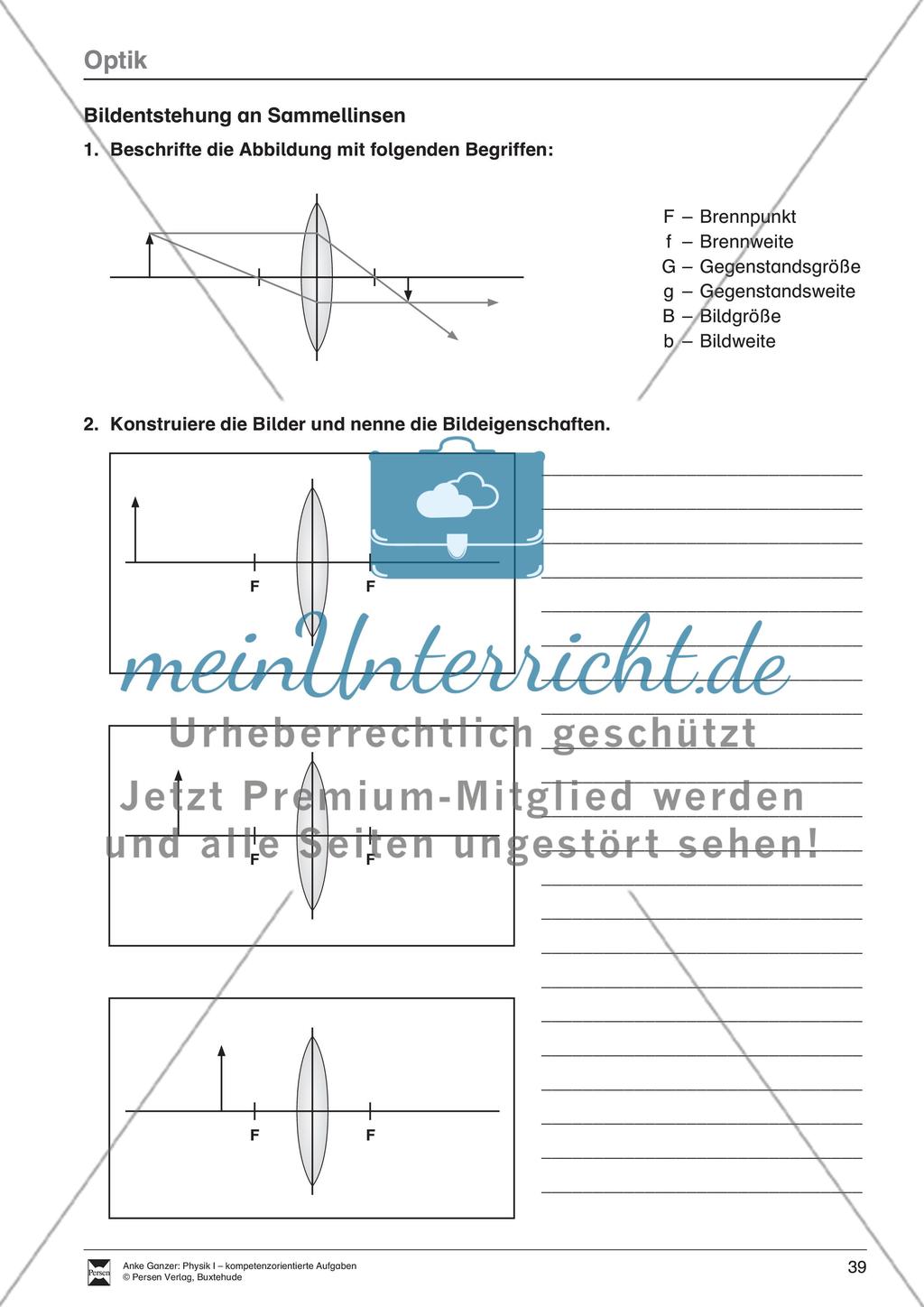 Bildentstehung an Sammellinsen Preview 1